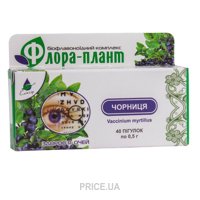 Кортес Черника, 40 таблеток Флора-плант (KS-BAD-Chornicya-40)