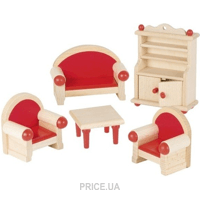 Фото Goki Набор для кукол Мебель для гостинной, 5 предметов (51952G)