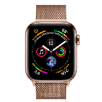 Фото Apple Watch Series 4 (GPS + Cellular) 44mm Gold Stainless Steel Case with Gold Milanese Loop (MTV82)