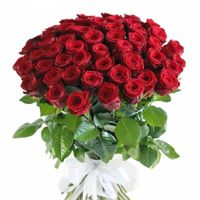 Доставка цветов 51 красная роза 50 см