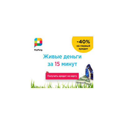 Paypong Онлайн кредит до 2000 грн