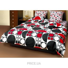 Постельное белье ТЕП 531 Круг red-black семейный