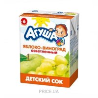 Агуша Сок Яблоко-виноград осветленный 200 мл