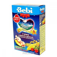 Bebi Premium Каша молочная 3 злака с малиной и мелиссой 200 г