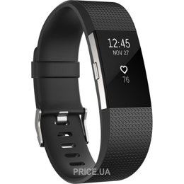 Умные часы, браслет спортивный Fitbit Charge 2 Large (Black)