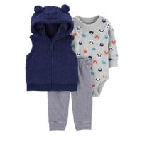 Carter&#039;s | Baby Жилетка шерпа, бодік, штани в чмуж