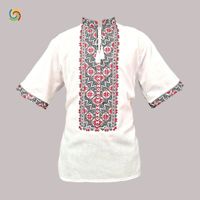Фото Рубашка Украинская вышиванка 477 цвет белый размер