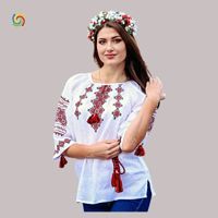 Фото Рубашка Украинская вышиванка 522 цвет белый размер