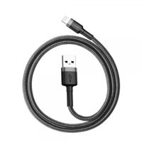 Lightning-кабель Baseus Cafule 2.4А 1м (Gray/Black
